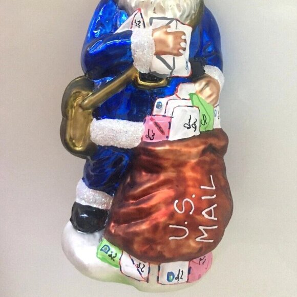 ✨ NEW Authentic Christopher Radko Santa Mailman US Letters Large Glass Ornament✨ - Picture 3 of 10